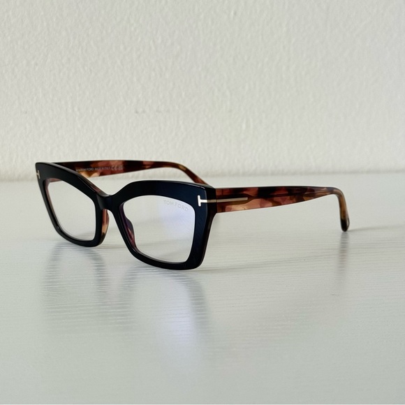 New! Tom Ford TF5766-B 005 Black Designer Women's Glasses, Authentic - Picture 5 of 8